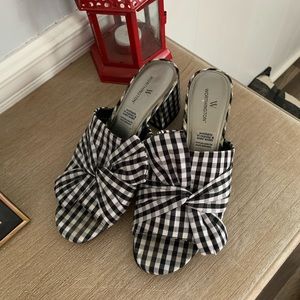 Worthington gingham block heel shoes